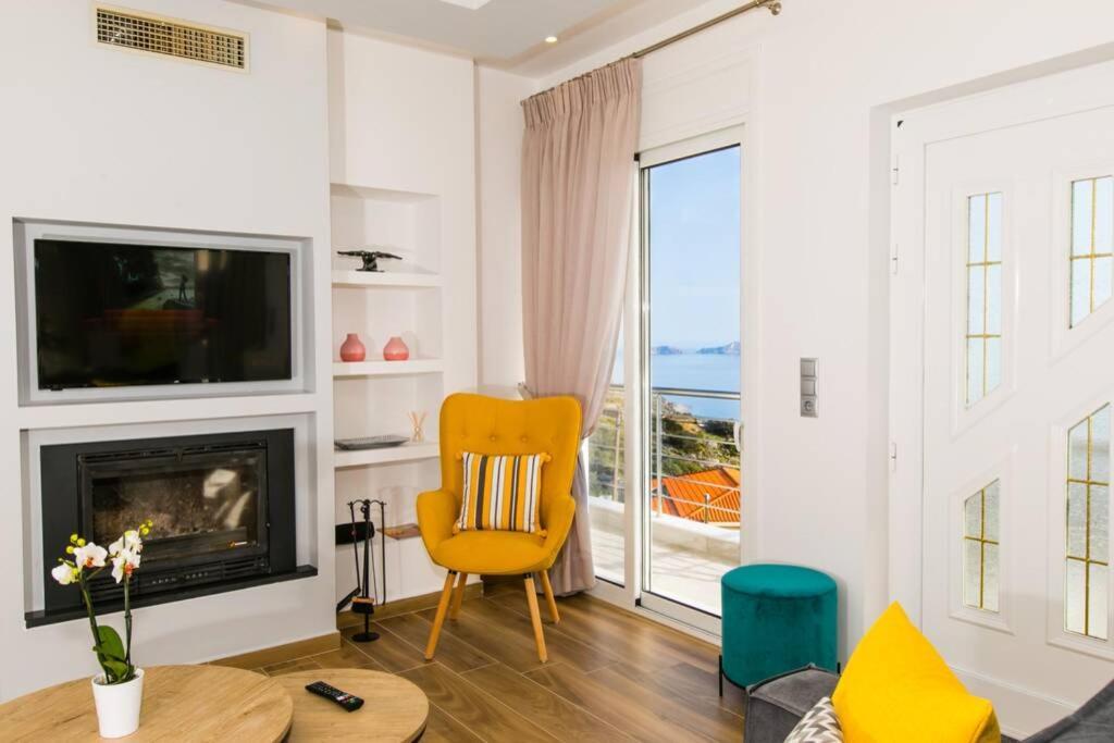 Chrysi'S Ocean View Retreat Villa Kerames Bagian luar foto